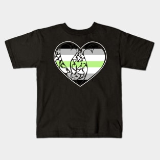 Agender LGBT+ Heart Kids T-Shirt